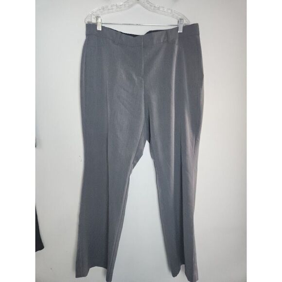 NWT Lane Bryant "The Houston" Grey Straight Leg Dress/Trouser Pants size 16R - Picture 1 of 9